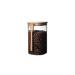 Storage Sealed Coffee Cans With High Borosilicate Glass + Bamboo and Wood Fresh-keeping Sealed Cans for Easy Storage and Anti-flavor Tea and Coffee Beans Cans Home Kitchen (Wood Color)