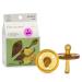 Natursutten Pacifier 12 Months & Up - Natural Rubber Pacifier - Eco-Friendly 100% BPA-Free Round Pacifier - Unique Design - Made in Italy - 2 Pack 1 Count (Pack of 2) Original/Round