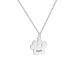 Aina Lighting Personalised Dog Name Necklace Custom Dog Paw Necklace with 1-4 Names Minimalist Pet Necklace Christmas Memorial Gift Silver