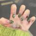24Pcs/Set Press On Nails Green Flash Elf False Nails Acrylic Fake Nails Full Cover Nails Tips Artificial Finger Manicure Press on nails for Women and Girls - Buy Online on GoSupps.com