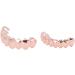 Alloy Hip Hop False Teeth Set - Upper & Lower Rose Gold Teeth for Halloween Parties & Fashion Shows - Buy Online on GoSupps.com