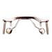 CELIKA Replacement Nose Bridge Eyeglasses Accessories 1 Piece Metal Replacement Nose Bridge Eyeglasses Accessories for Rimless Glasses Silver