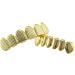 Lanche Hip Hop Gold & Silver Teeth Grills Set - Top & Bottom Bump Stripes for Party & Cosplay - Men's Fashion Jewelry - Buy Online on GoSupps.com