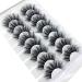 HBZGTLAD 3D Mink Eyelashes - 8 Pairs Luxury False Lashes for Long Natural Makeup Look | WD-04 - International Shipping - Buy Online on GoSupps.com