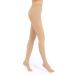 Evolyline Medical Compression Tights for Women & Men 20-30 mmHg Open Toe Compression Pantyhose Toeless Graduated Support Tights Compression Socks Stockings for Varicose Veins Edema Flight Nursing Beige XL
