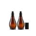 VASANA 2PCS Empty Refillable Amber Glass Lotion Pump Press Bottles Jars Makeup Face Cream Toiletries Toner Liquid Travel Containers Emulsion Essential Oil Dispenser 30ml