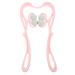 OHPHCAL's neck massage device self-muscle massage device trigger point stick neck roll seat increase pillow deep fabric muscle four balls scooters the shoulder pink tool 35x18x4.5cm rose