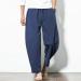 CEWIFO Men s Loose Cotton Linen Pants & 3/4 Cargo Shorts - Lightweight Summer Apparel in Black & Blue XXL - International Shipping Available - Buy Online on GoSupps.com