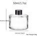 2pcs 50ml Clear Glass Diffuser Bottles with Black Lid | Essential Oils Container for Fragrance Accessories - International Shipping - Buy Online on GoSupps.com