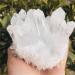 Home Decoration Natural Clear White Quartz Point Crystal Cluster Specimen Stones Home Goods (Size : 300-400g)