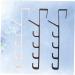 FELTECHELECTR 3pcs Wall Mount Clothing Rack 5 Hook Wall Over The Door Hanger Hanging Door On The Door - Buy Online on GoSupps.com