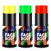 Neon Face Body Paint Sticks Kits Glow in the Dark DE LANCI Pro Blacklight Reactive Glow Paint for Adult Kids Oil Foundation Makeup Blendable Sticks Glow in The Dark Paint Neon Party Supplies Yellow Red Green