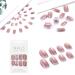 Bohend Fashion Square False Nails - Pink Bowknot Glitter Press-On Nails for Women & Girls | 24 Pcs Party Nails - Buy Online on GoSupps.com