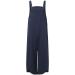 MALAIDOG Women's Plus Size Navy Bib Overalls - Sleeveless Wide Leg Jumpsuit - Buy Online on GoSupps.com