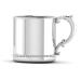 Krysaliis Sterling Silver Beaded Classic Cup with Victorian Handle - Elegant Engravable Personalized Cup Keepsake Gift - Made with Solid 925 Sterling Silver Material