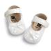 Sonsage Infant Baby Girls Bowknot Mary Jane Toddler Soft Anti-Slip Sole Princess Wedding Dress First Walking Flats Prewalker Newborn Ballet Shoes 6-12 Months A01 White