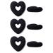Hair Donut Beautiful Hair Bun Makers Heart Shape (Black)
