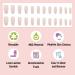 Ombre Press on Coffin Nails - Milky White Pink Design | 24 Pcs Glue on Acrylic Full Cover Gel Nails for Women - Perfect for Wedding & Birthday - Buy Online on GoSupps.com