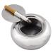 SHAOHUASC Round Stainless Steel Car Cigar Cigar Ash Tray