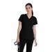 BARCO ONE Women's Pulse Scrub Top Sporty V-Neck Medical Top w/ 4-Way Stretch & 5 Pockets Small Black