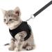 Meioro Adjustable Dog Harness with Leash - Soft Padded Vests for Small & Medium Puppies/Cats Reflective Black M (Breast: 35-40cm) - Buy Online on GoSupps.com