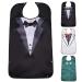Lopton Adult Bibs for Eating,Bow Tie Pattern-Washable and Reusable Clothing Protectors for Elderly Men(3 Pcs)
