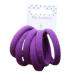 Set of 6 Purple Soft Jersey Endless Hair Elastics Bobbles Bands by Pritties Accessories Purple 6 Count (Pack of 1)