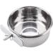 Stainless Steel Parrot Feeder | Hanging Food Bowl for Bird Cage | Raised Feeding Station with Drinking Cup (L) - Buy Online on GoSupps.com