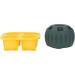 2pcs Puppy Treat Tray Mold Reusable Dog Fillable Treat Tay for Small Dogs Easy to Fill with Wet FoodYogurtPeanut Butter (Yellow Quadrate Green Round) - Buy Online on GoSupps.com