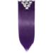 8pcs Dark Purple 26 Inch Clip in Hair Extensions - Silky Straight Full Head Synthetic Hair Pieces - Buy Online on GoSupps.com