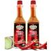 WASABI-O Wasabi Red Chili Hot & Spicy Sauce - Fresh Made Japanese Sauce With Pure & Real Wasabi Gluten Free & Vegan for Steak & Sushi 55g Bottle (Medium 2Pack)