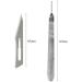 ABMRO Scalpel Blades #11 with #3 Handle Sterile Single Blade Razor for Dermaplaning Dissection Podiatry and Grooming - Buy Online on GoSupps.com