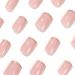 24pcs Short French Glitter Gold Tip Press on Nails - Nude Pink Acrylic Full Cover Fake Nails for Women & Girls | Removable with Glue-on | Nail Art Accessories - Buy Online on GoSupps.com