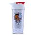Shieldmixer Hero Pro Classic Shaker Cyborg Mini - BPA-free - Gym accessories - Protein shaker - Fitness drinking bottle - White - 700ml