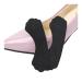 Heel Cups GEL Anti-wear Foot High Heel Inserts Cushion Liner Adult Breathable Walk for Plantar Fasciitis and Pain Relief(Flannel Black X-Large)