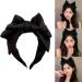Bottone Sweet Headbands Oversized Bowknot Shape Headband Fashion Headwear Multipurpose Yoga Sports Spa Hair Hoop for Woman Black - Buy Online on GoSupps.com