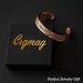 Copper Magnetic Bracelet for Men | Ultra Strength 99% Pure Copper | Adjustable Cuff Bangle | Gift Box | Father's Day & Birthday | Viking Pattern - Buy Online on GoSupps.com