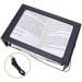 Full Page 3X Reading Magnifying Glass with 12 LED Lights Handheld Or Hands Free Magnifier with Stand & Lanyard - Large A4 Sheet Illuminated Vision Aid