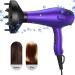Wazor Lightweight Hair Dryer with Diffuser - Negative Ionic 1875W Professional Blow Dryer 2 Speed 3 Heat Settings Cool Shot - Purple 3 Piece Set - International Shipping Available - Buy Online on GoSupps.com