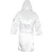 Cleto Reyes Satin Boxing Robe with Hood - Large - White | Premium Boxing Apparel - Buy Online on GoSupps.com