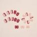 SINLOV Fake Nails Medium French Square False Nails Glitter Glossy Press on Nails Ballerina Acrylic Full Cover Fake Nail for Women and Girls - Buy Online on GoSupps.com