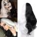 Buy Porsmeer Half Black Half White Curly Wig - Heat-Resistant Synthetic Costume Wig for Women & Girls - Perfect for Halloween - Buy Online on GoSupps.com
