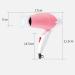 1200W Lightweight Negative Ions Hair Blow Dryer with Concentrator Nozzle 2 Speed and 3 Heat Settings Cool Shot Button Dc Motor Color: Blue Pink/Blue - Buy Online on GoSupps.com