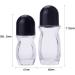 2PCS 50ml/1.7oz Empty Refillable Clear Glass Roll-on Deodorant Bottle with Plastic Roller Ball Essential Oils Roller Bottles Cosmetic Container Vial Jar Holder for Aromatherapy Oil Perfume - Buy Online on GoSupps.com