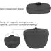 AUDWUD Silicone Dog Treat Pouch - Portable Training Container - Magnetic Buckle Closure - BPA Free - Dark Grey - Buy Online on GoSupps.com