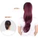 PORSMEER Wine Red Drawstring Ponytail Extension 26 Inch - Synthetic Hairpiece for Women & Girls - Buy Online on GoSupps.com