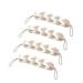 HMQCI 4 Pcs Long Stretchable Loofah Back Scrubber Double-colors Exfoliating Shower Sponge (Color : Coffee  Size : 4Pcs) 4Pcs Coffee