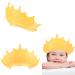 RosewineC Baby Shower Cap Shield for Eye and Ear Protection Adjustable Hair Washing Bath Hat Shower Cap for Kids from 6 Months to 9 Years Old Crown Shape (Yellow)