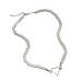 Oralgos Elegant heart necklace delicate love necklace pearl necklace fashionable charm necklace suitable for different occasions silver