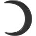 Moon Hairpin Exquisite Small Size Decorative Moon Hair Fork for Daily Travel (Black) - Buy Online on GoSupps.com